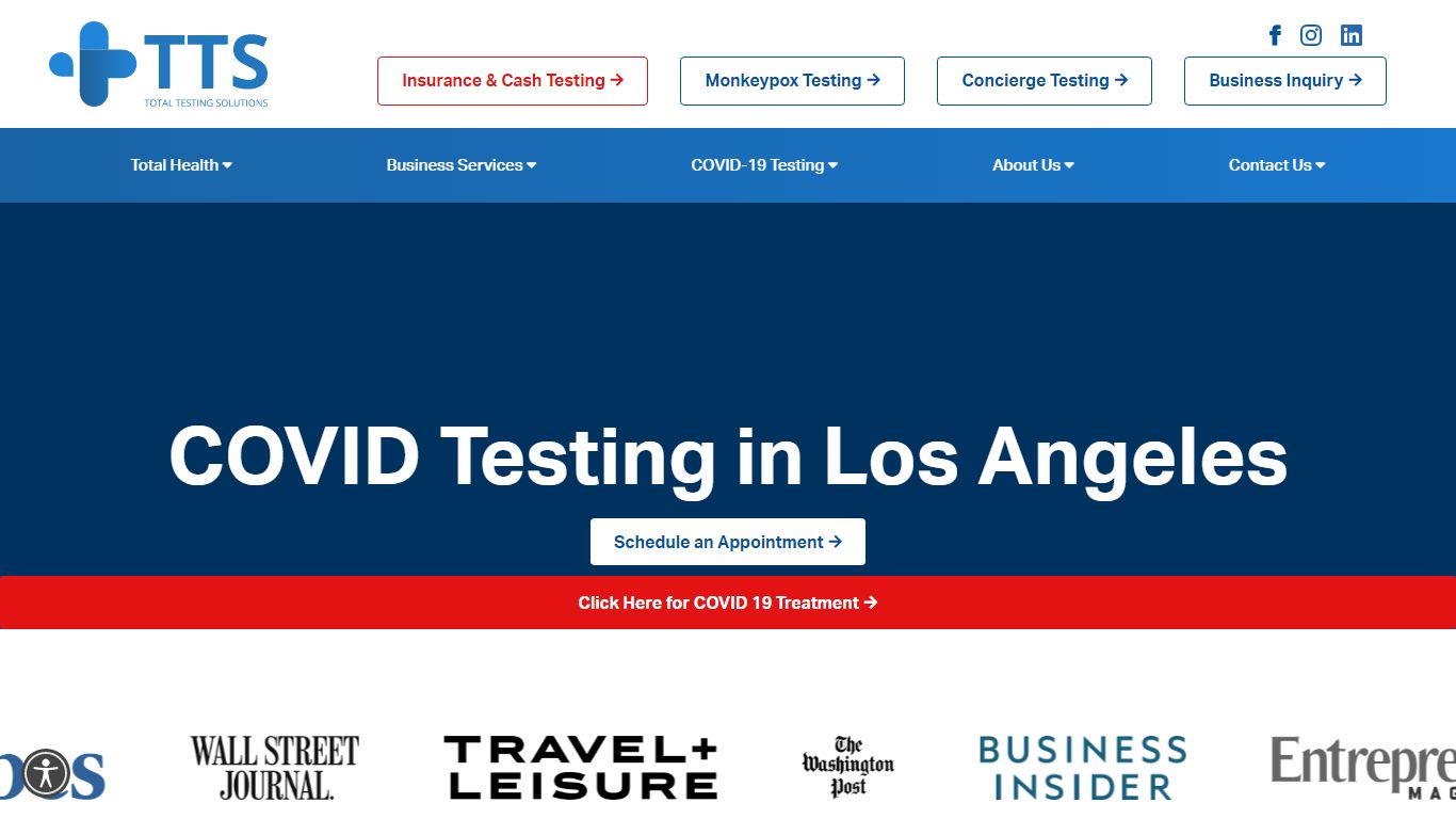 COVID Testing Los Angeles by Total Testing Solutions